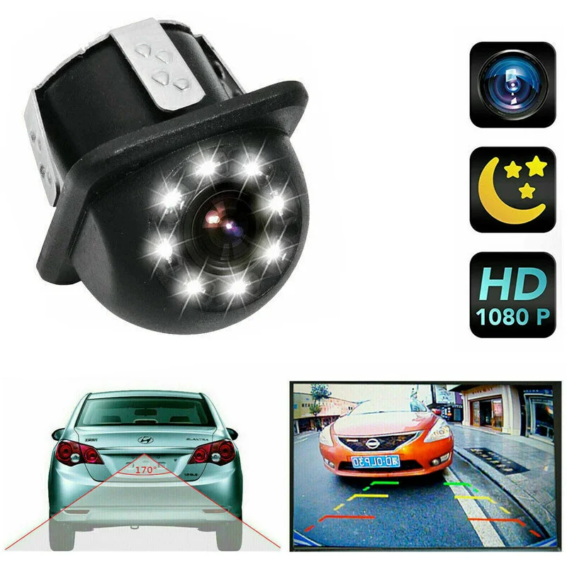 12v Waterproof Night Vision Car Security Camera System Rearview Hd Wide Angle Car Backup Reverse Camera