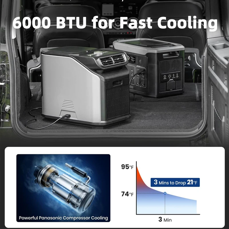 Портативный кондиционер с осушителем 6000BTU быстрым охлаждением и дистанционным управлением
