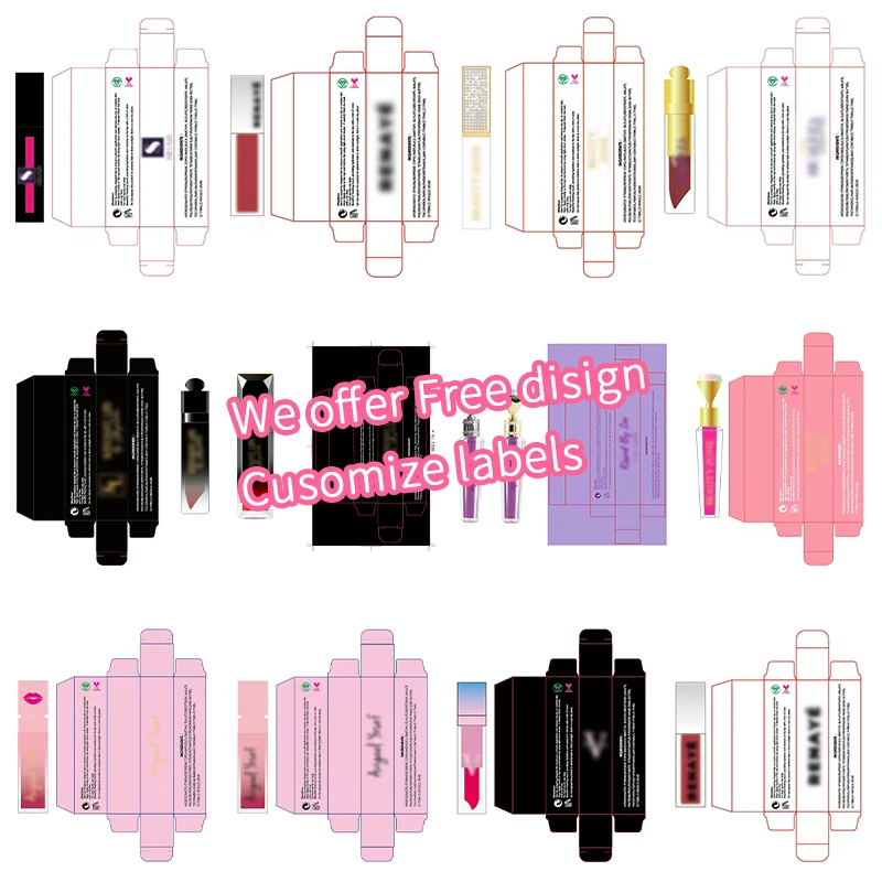 Wholesale Custom Logo Natural Organic Pink Lipstick Waterproof high pigment Matte Liquid Liptsick Luxury