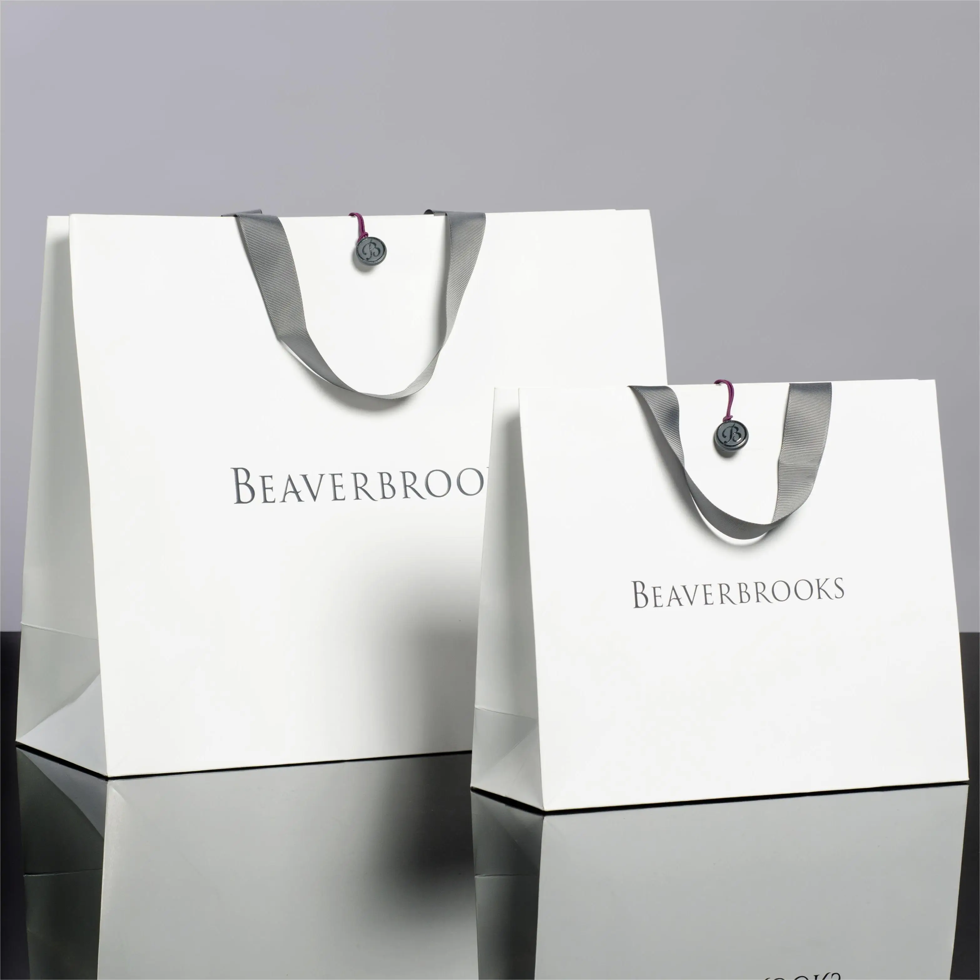 Custom Logo Printed Luxury Paper bags jewelry Bracelet Packaging Gift Shopping Bag with ribbon close