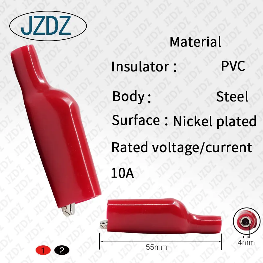 JZDZ J.60011  Single handle alligator clip with tail thread  Applicable to multimeter