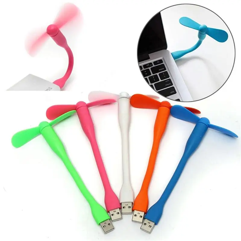 Cheap Price Hot USB Fan Flexible For Computer Mini USB Fan Bendable Cooling Fan For Power Bank Laptop Summer Gadget Creative USB