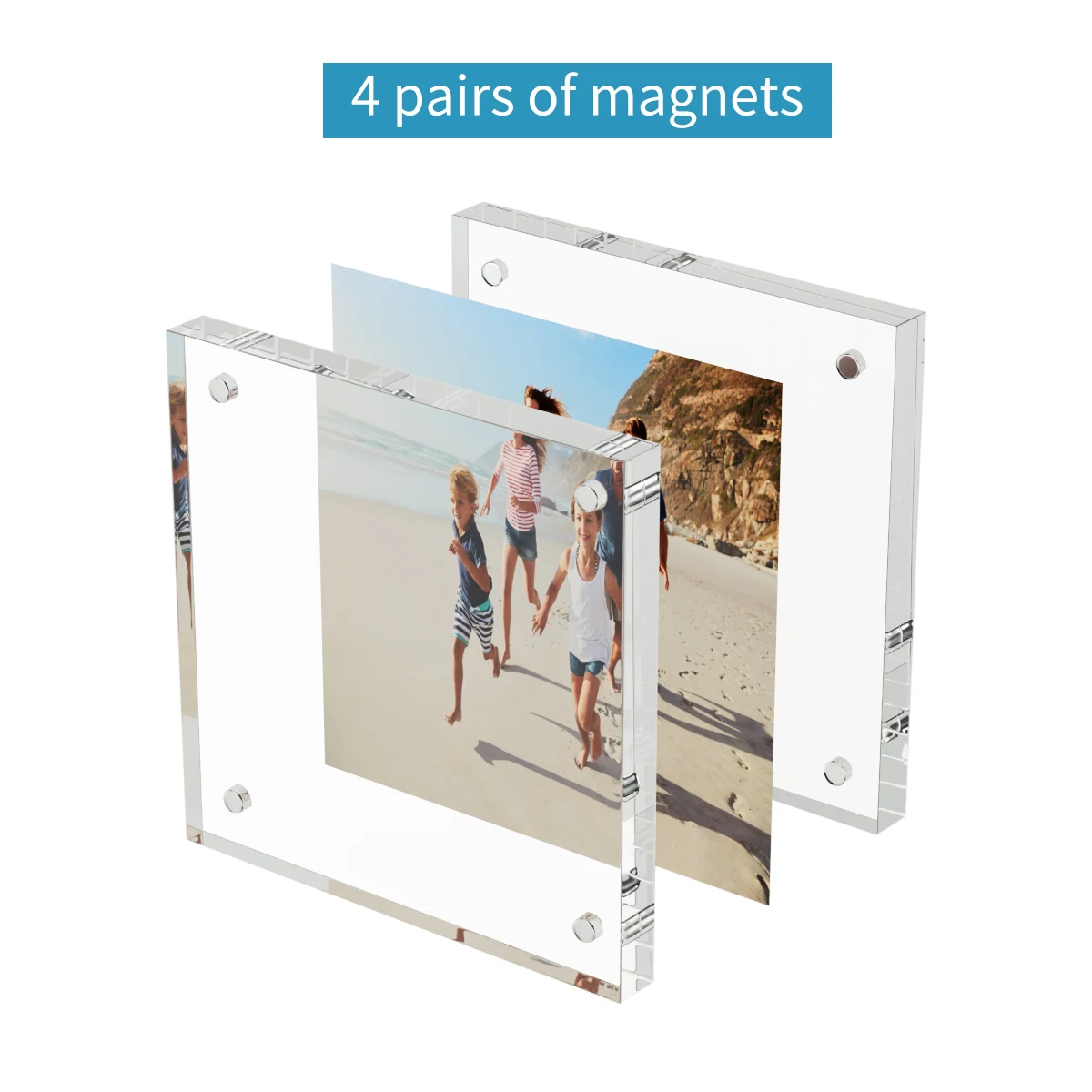 Acrylic Photo Frames with Magnetic Thickness Adjustable Thick Photo Frame