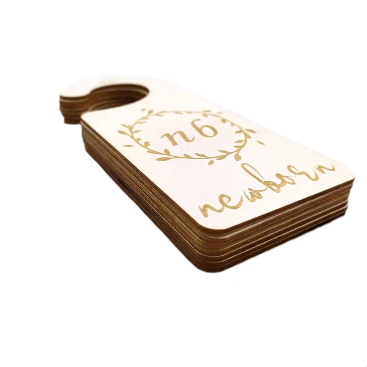 Factory wholesale 7pcs Decoration DIY Wooden Gift Baby Closet Divider Basswood Baby Closet Dividers