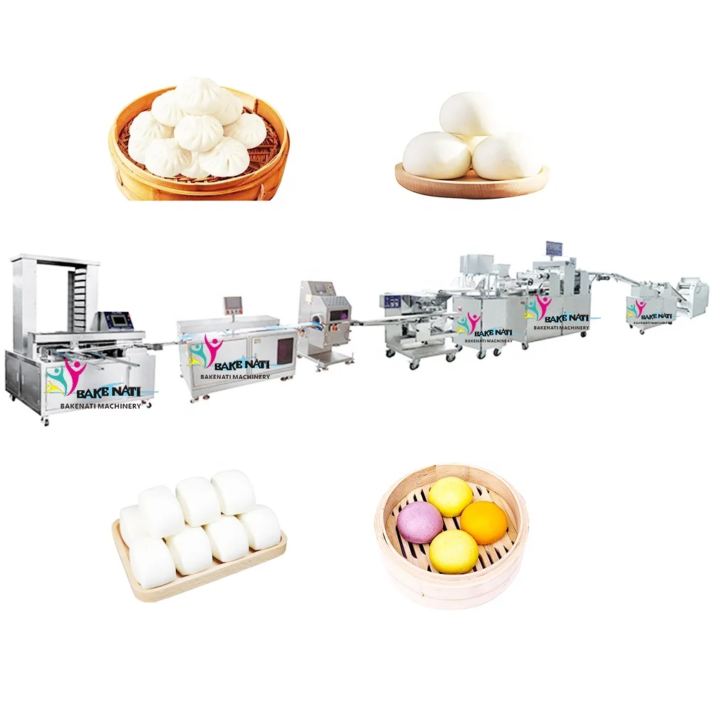 Shanghai Bakenati Hot Sell Steamed Stuffed Bun Making Machine Steamed Stuffed Bun Making Machine Steam Bun Production Line