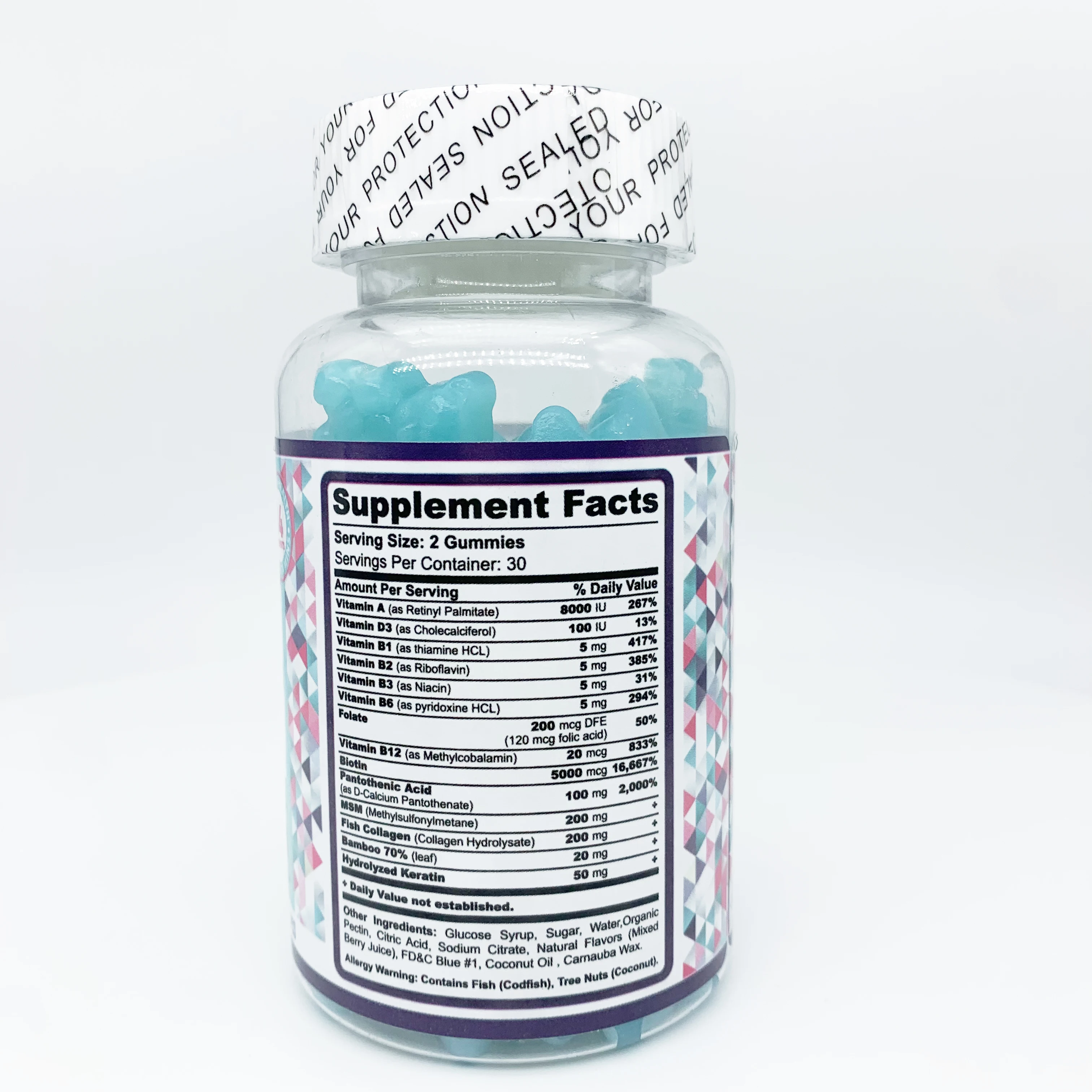 Oem Odm Private Label Vegan Collagen Supplements Biotin Collagen Gummy Hair Gummy Vitamins For skin beauty