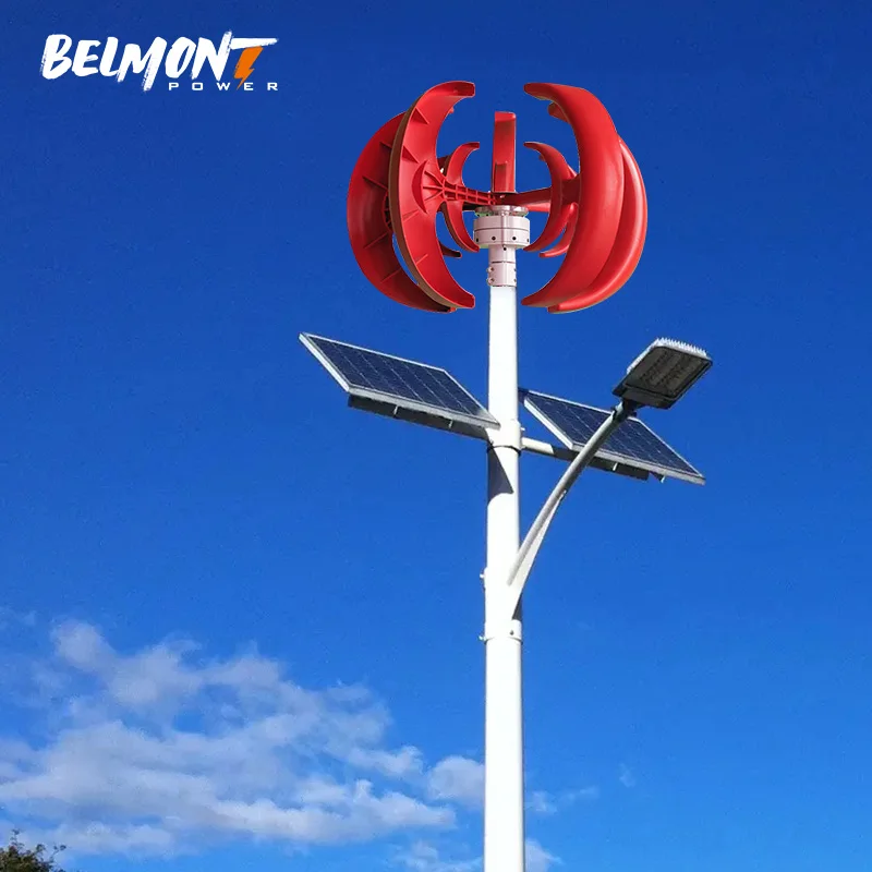 1kw 12v 24v wind power magnet vertical axis AC output generator wind turbine