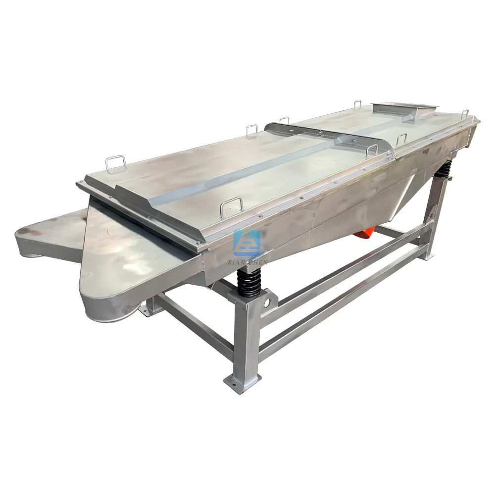 Linear vibration sieve sawdust sieved table large capacity square vibrating screen plastic granule vibrator sifter