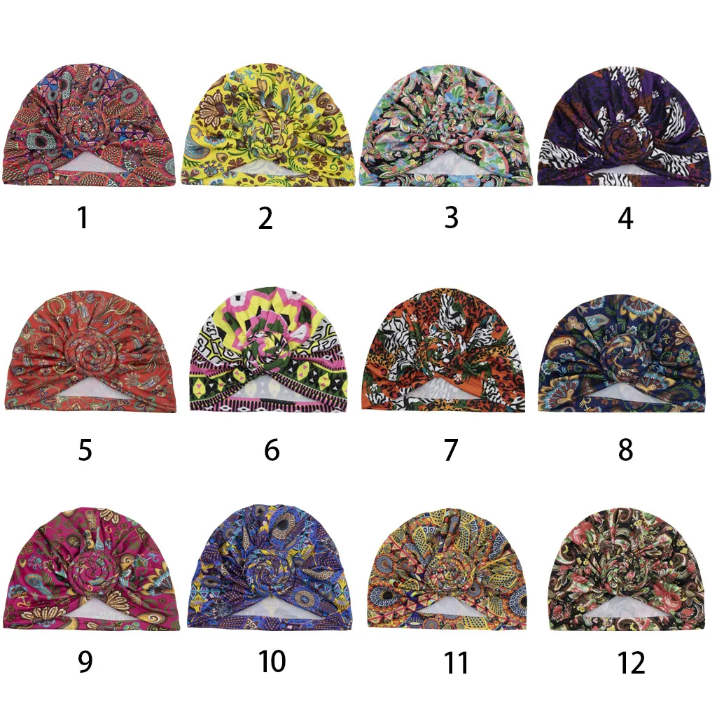 Hot Sale Print Hat Lady African Headwrap Ankara Headband Edge Wraps Bonnet adjustable bonnet
