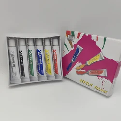 Factory Supplies Customized 12 ML Ideal Acrylic Art Paint Set for Canvas Wood Rock Painting Oil Watercolor Acrylic Paint Set