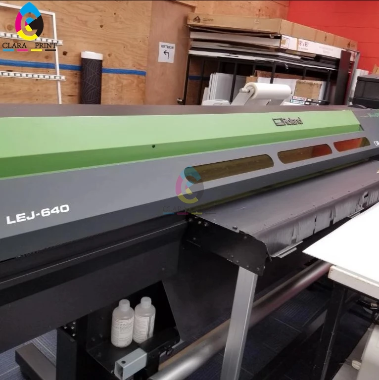 Second Hand Roland LEJ640/LEJ-640 Hybrid UV-LED Flatbed Printer with heads UV flatbed & Roll to Roll