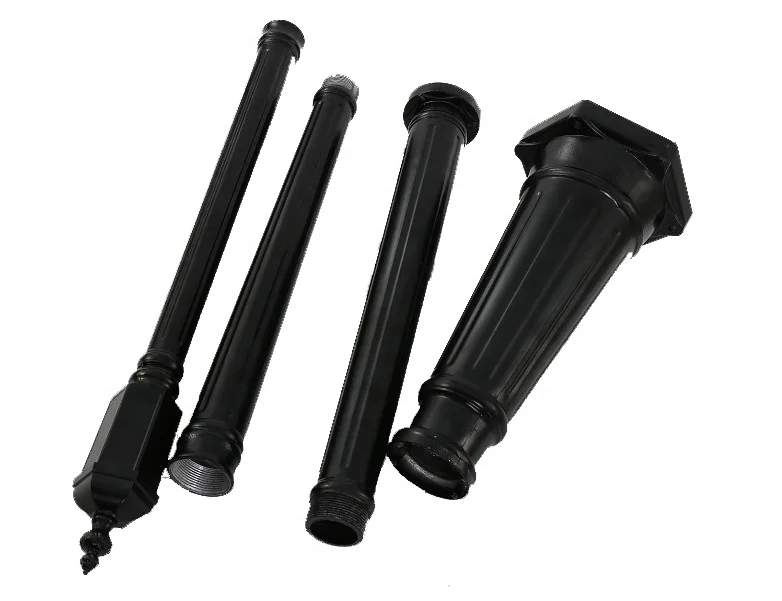 aluminum assembly solar yard light post  3m outdoor road antique lamp pole