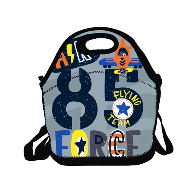 Neoprene Cooler Box Carry Case Reusable Insulated Lunch Bag School Kids Thermal Bags Women Sublimation Blank Lunch Bag