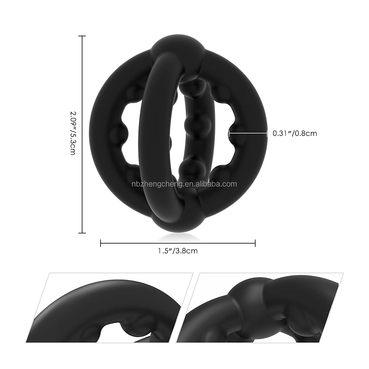 Penis Ring Multiple Uses Silicone Male Longer Lasting Erection Cock Ring Soft Stretchable Enhancing Sex Toy for Man
