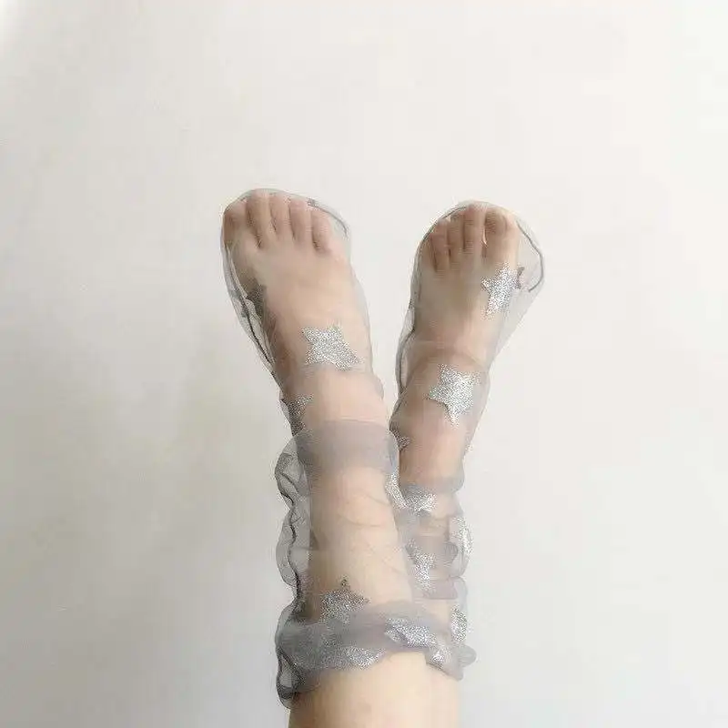 Заводские прозрачные сексуальные шелковые носки calcetines