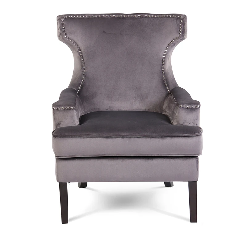 
Factory direct customization Fabric wooden frame new foam wooden legs modern chair living room chairs lounge chairs 