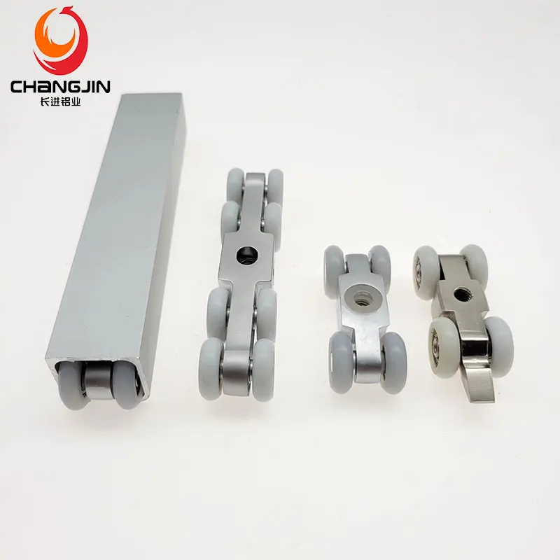 V Groove Guide Roller Track Roller Bearing Aluminum Sliding Doors Bottom Rail