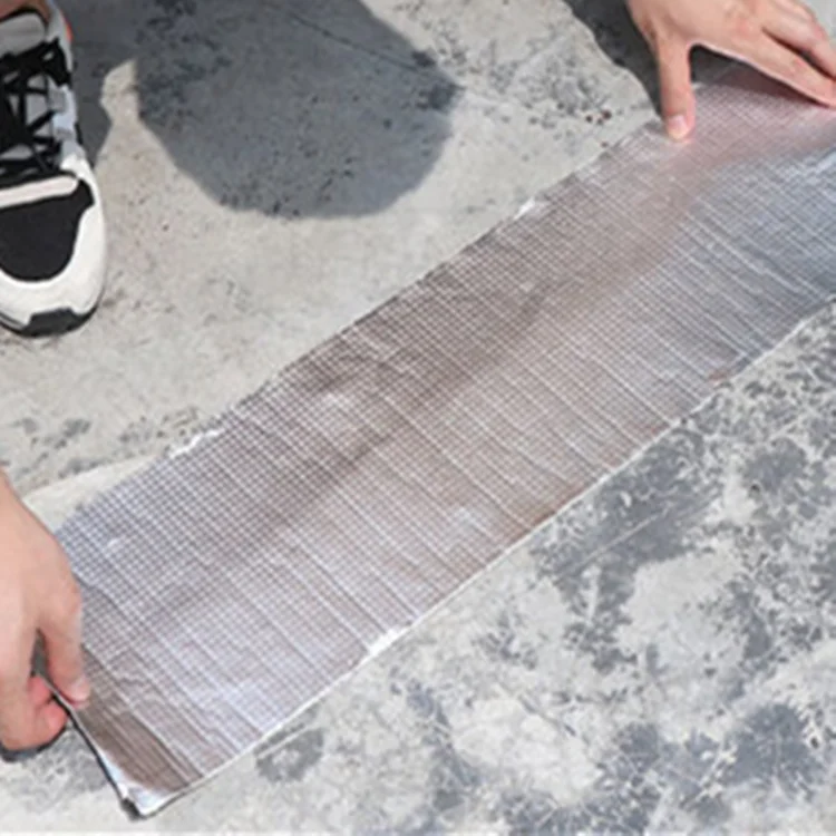 Ultra low price full size 50mmx5m aluminum foil butyl waterproof tape for repair aluminium roof tape