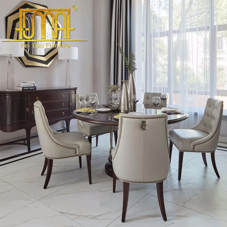 Fashionable design holiday 5 star hotel chair restaurant furniture set