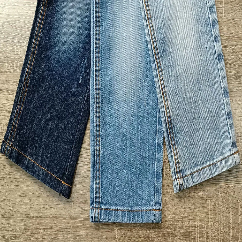 Wholesale cotton stretch stocklot woven 9.2 oz blue cloth cotton spandex denim fabrics for jeans