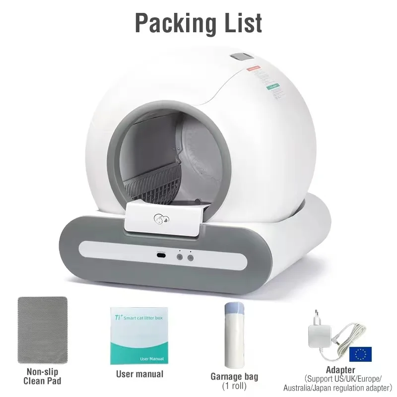 2024 New Ti+ Intelligent OTA Automatic Smart Cat Litter Box areneros para gatos Self Cleaning Litter Box for Cats