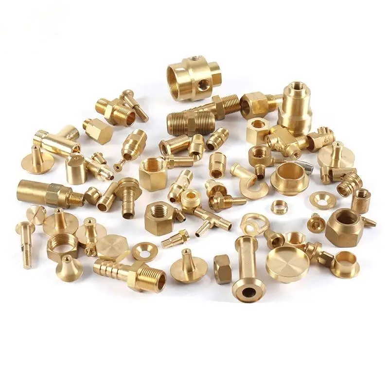 Good Quality Cheap CNC Lathe Components Turning Brass Cap Chrome Nipple Brass Fire Nozzle Straight Stop Valve Brass Drain Valve