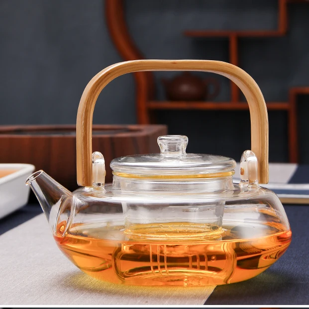 Eco-friendly Feature Teapot Handmade Heat Resistance Borosilicate Coffee & Tea Sets High Borosilicate Glass,glass Custom Logo