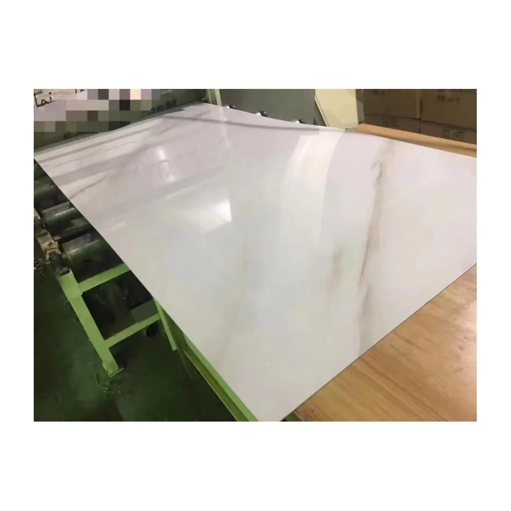 China New Building Materials Waterproof Bathroom Wall Covering Panels White Marble PVC Wall Cladding UV Sheets