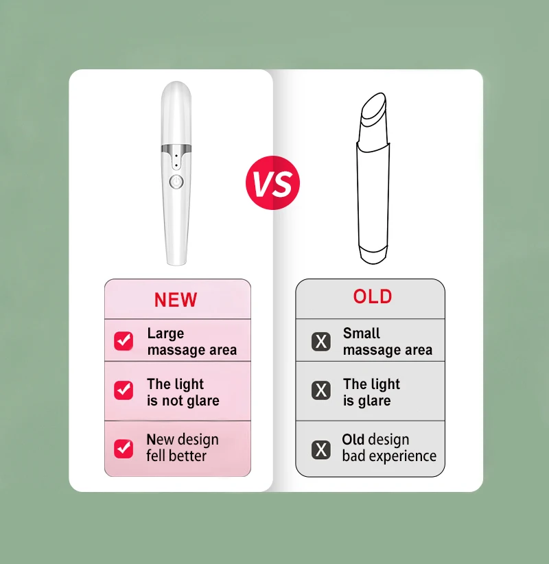 Anti Wrinkle Eye Massager Pen Beauty Protection Apparatus Equipment Mini Portable Micro for Eye Care