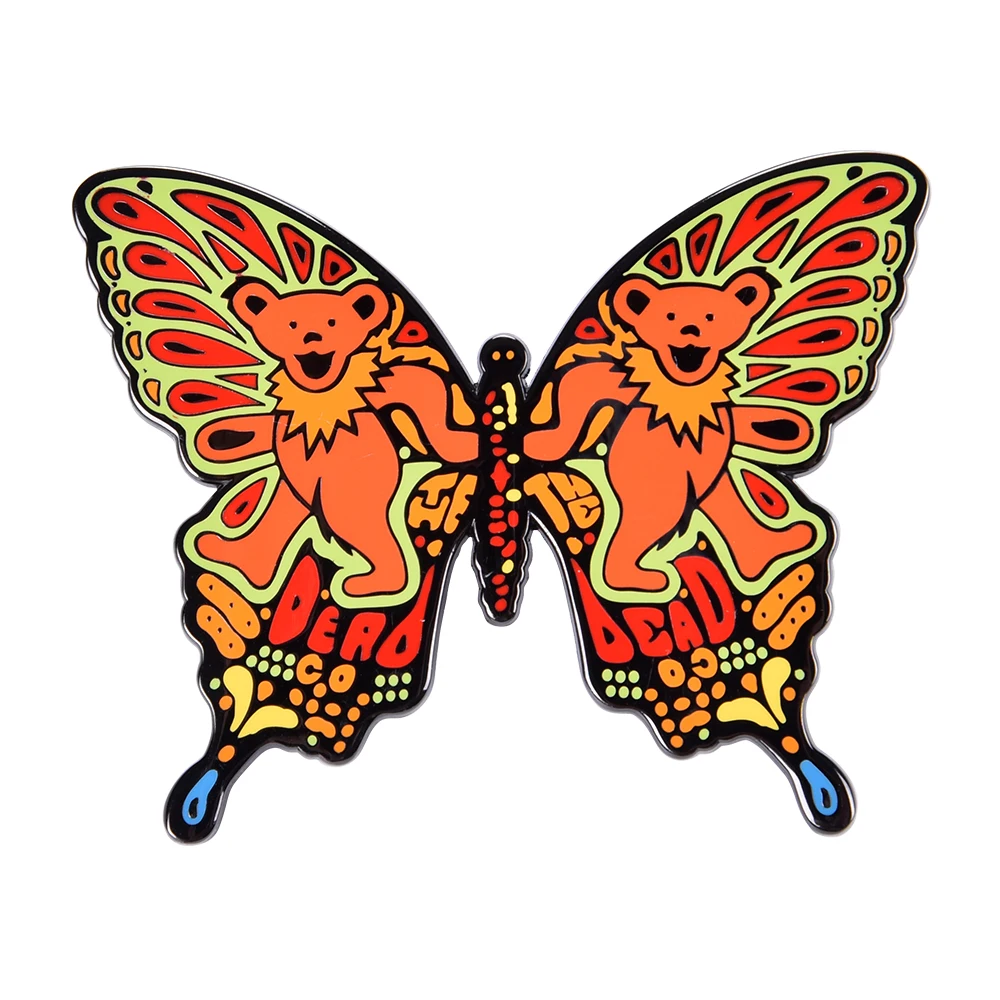 Новая Милая брошь с логотипом на заказ значок милым животным бабочкой жесткая эмалированная булавка для ювелирных изделий