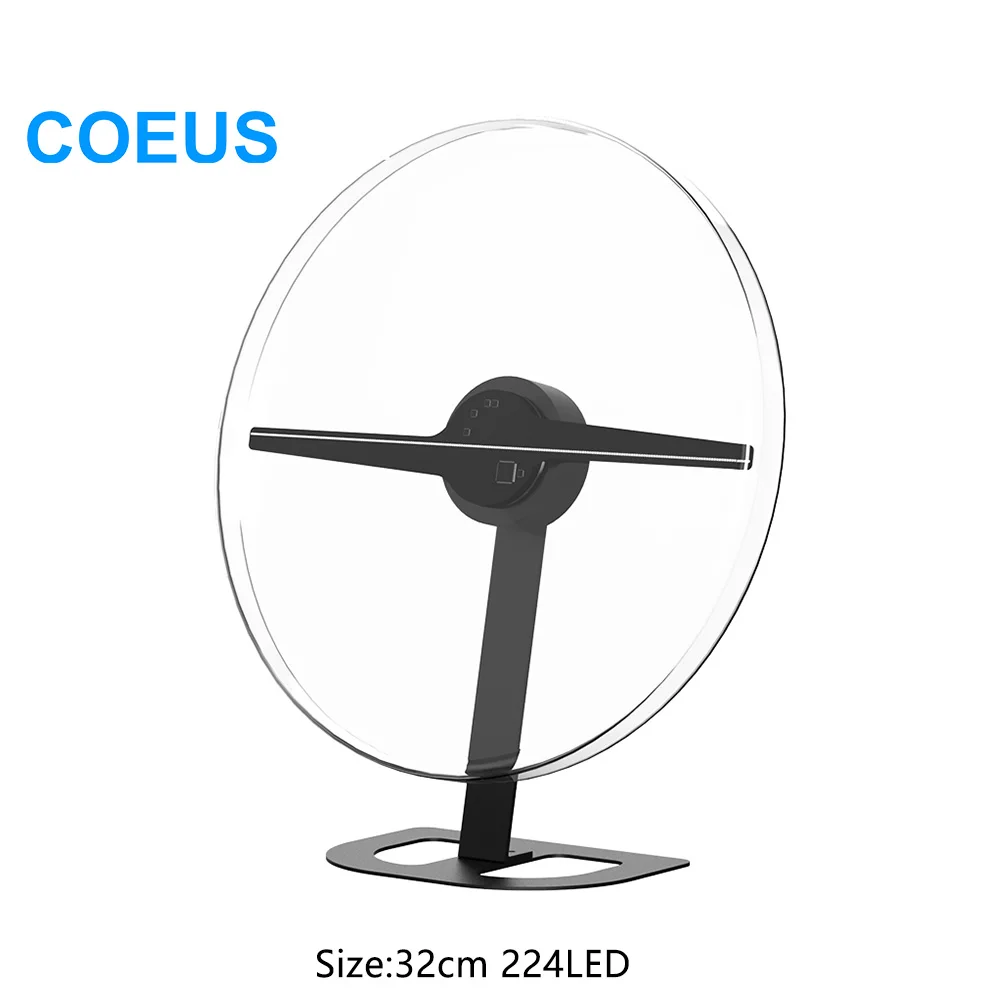 COEUS 32cm 224 LED Acrylic Protector High Resolution 3D Halogram Fan Projection Outdoor Festivals Creative Advertising