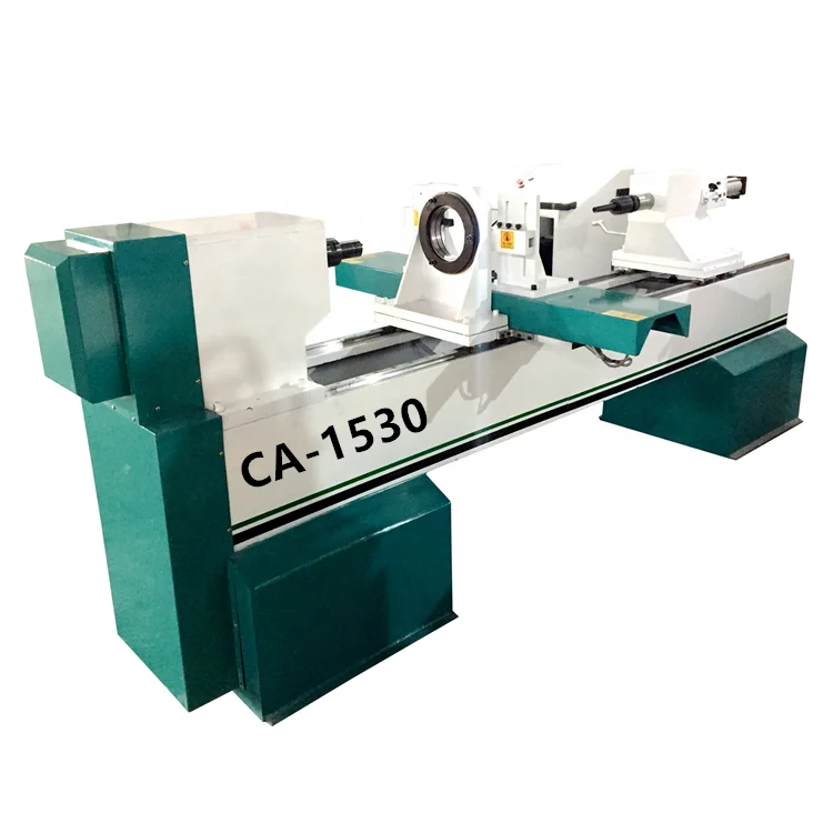 Heavy Frame 300mm Diameter CA-1530 Wood Turning Cnc Lathe Machine For Wooden Column Processing