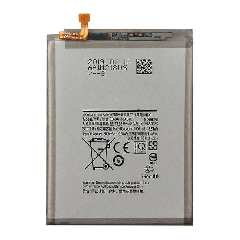  Горячая Распродажа Аккумуляторная батарея телефона EB-BG580ABU для Samsung Galaxy m20 sm-m205f 5000