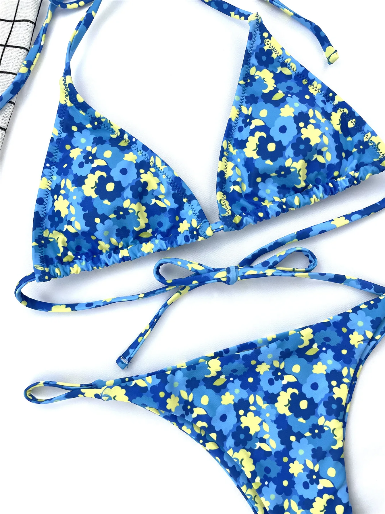 2024 Digital Print Breathable High Stretch Sexy Ladies Summer Swimwear Beachwear Custom Design 3-Piece Bikini and Shorts