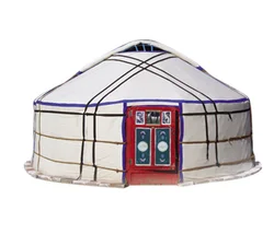Painted Steel Frame Structure Mongolian Ger Yurt Tent