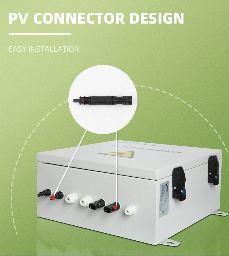 USFULL DC Solar PV Combiner Box PV Array Cabinet for solar panels 8 IN 1 OUT 2-24 strings 1000V