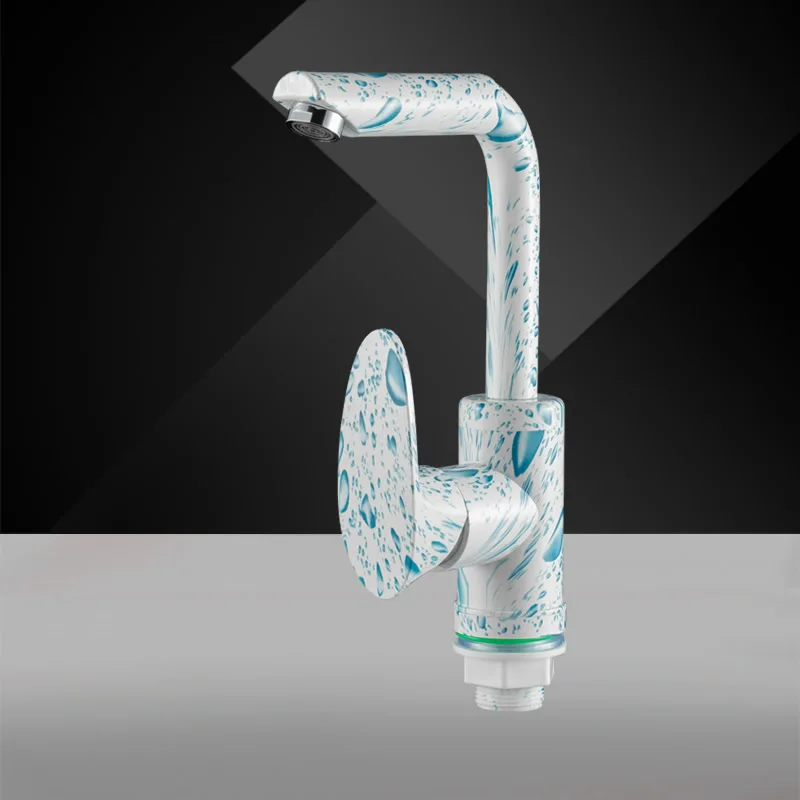 
Зеленый Капля воды цвет хорошая цена 7 форма трубы пластиковый кухонный кран для холодной и горячей воды смешивания кран 