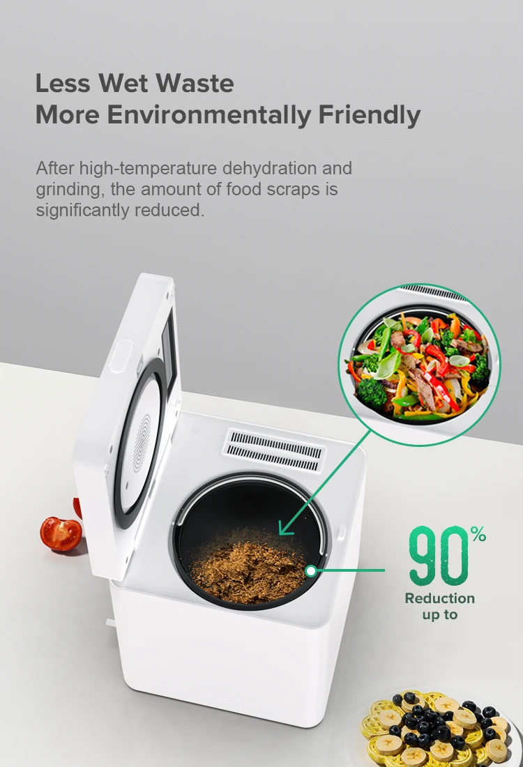 Hot Sale 2.5L Household Kitchen Smart Food Waste Garbage Disposal Recycling Composter Food Waste Shredder