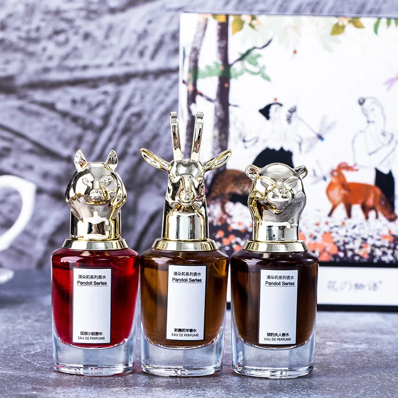 25ml Unisex  Private Label Animal Head Luxury Floral Long lasting Fragrance  perfume atomizer  Set Mens And Women
