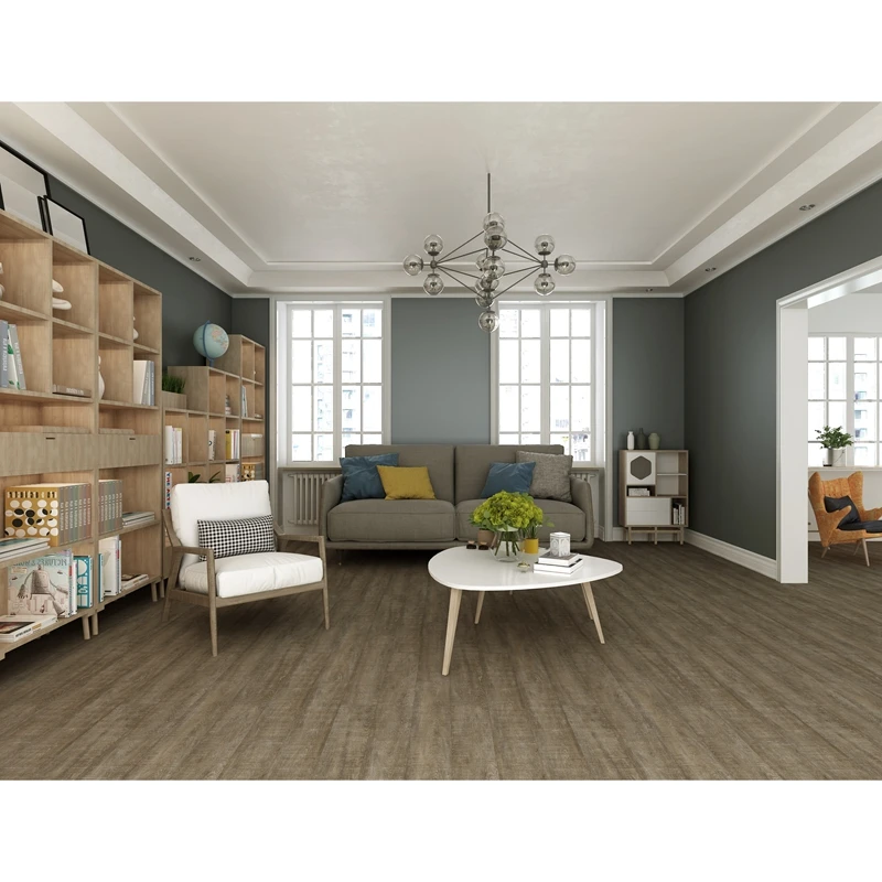Natural oak color LVT dry back luxury vinyl floor tile plank wood stone carpet customized look glue down for commercial