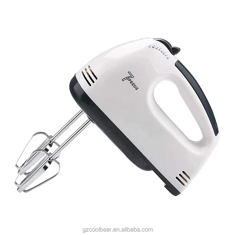 Mini Electric Whisk Food Mixer With Dough Hook Hand Held Blender Egg Beater 7 Speed