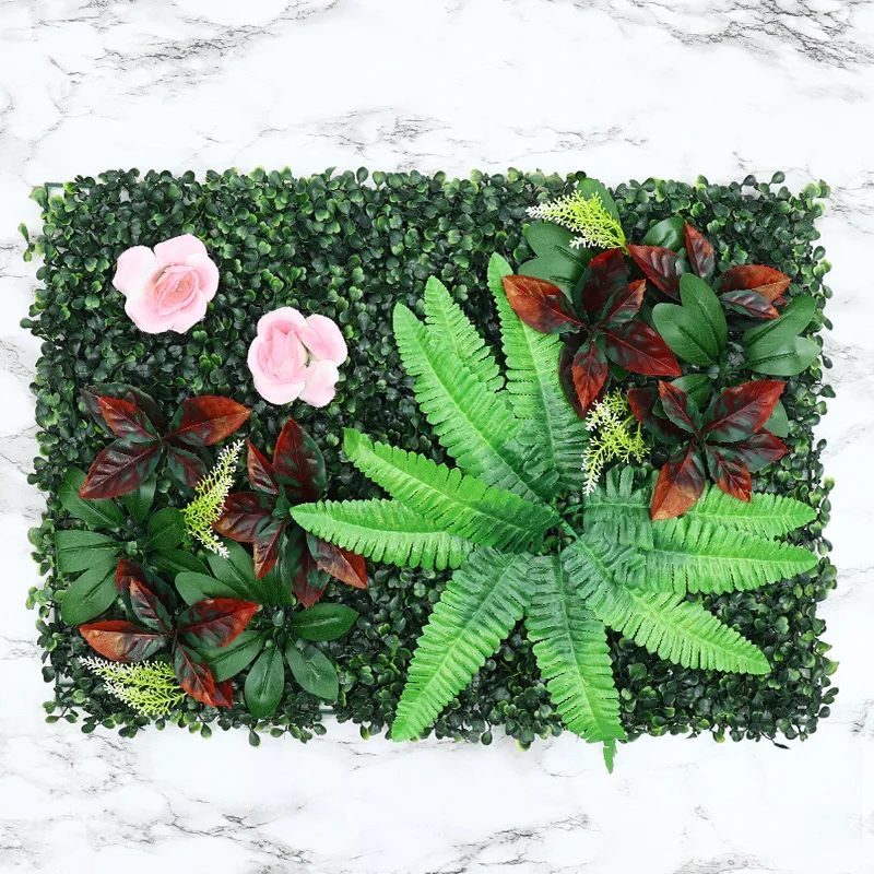 Green Plant Wall Artificial Lawn Boxwood Hedge Garden Backyard Plant Grass Wall