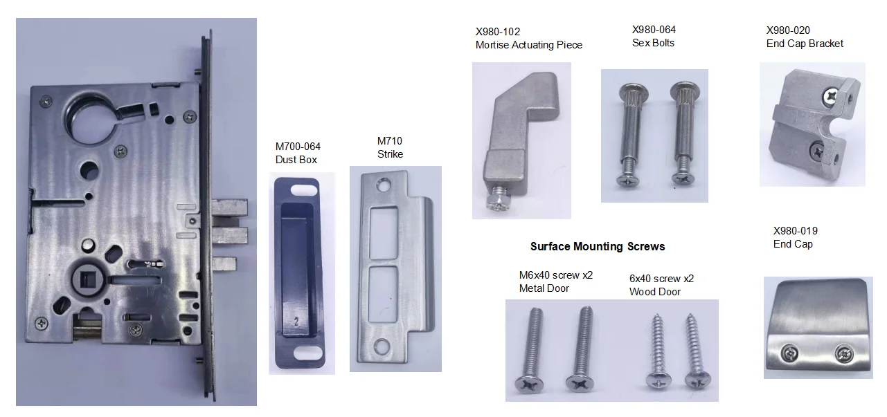 KEYMAN Mortise Lock Type Panic Exit Door Locking Devices for Emergency Safety Door U.L Fire Rated 3H ANSI/BHMA Grade 1