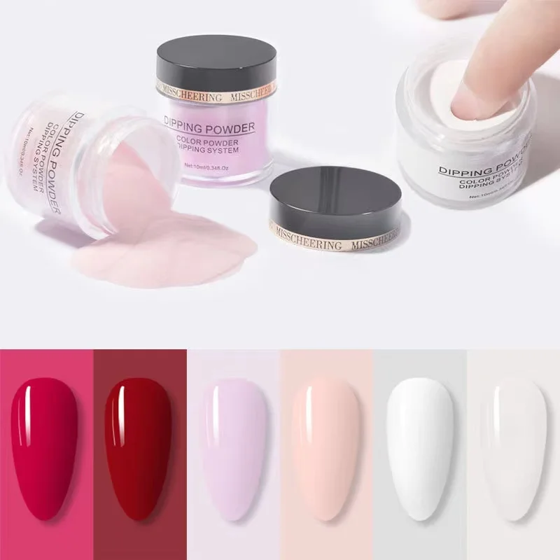 Top Quality Nail Art Dip Powder Kit With 6 Colors Dipping Powder Base &Top Coat Cleaner Brush For Nail DIY