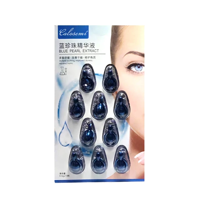 Factory Custom Private Label Ceramide Essence Capsule Moisturizes Face Skin Care Repair Blue Pearl Extract Capsules Serum