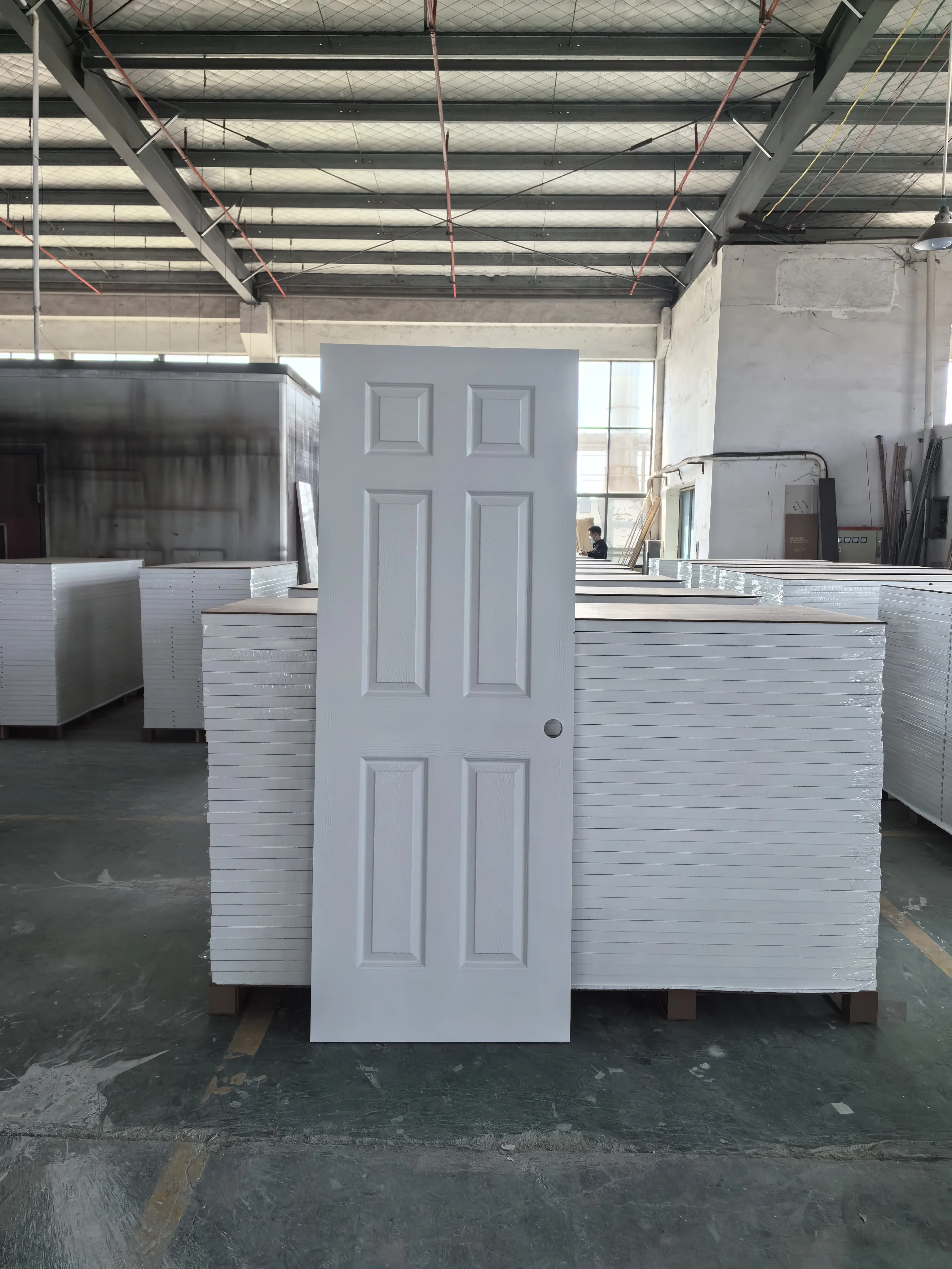 6 panel Promotions interior swing hollow core honeycomb swing wooden moulded door