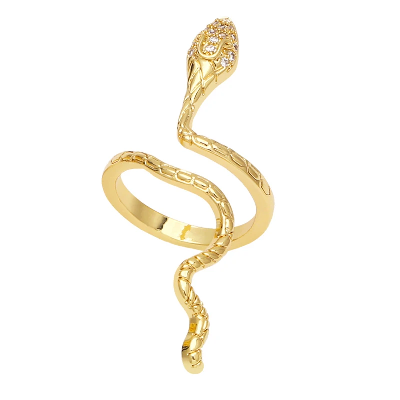 Adjustable Titanium Steel Snake Ring Personalized Exaggerated Niche Index Finger Ring Wholesale for Weddings and Engagements