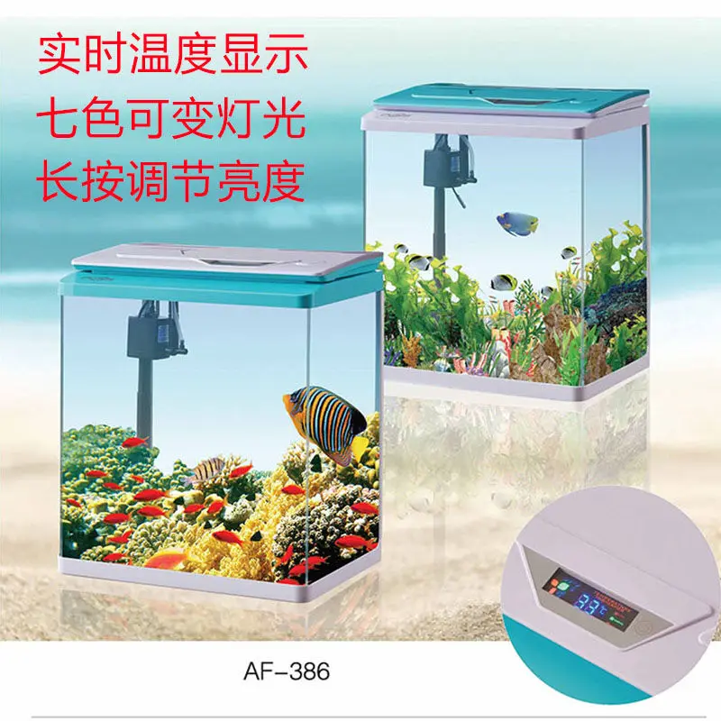 Wholesale Mini Portable Home Decor Glass Fish Tank Aquarium