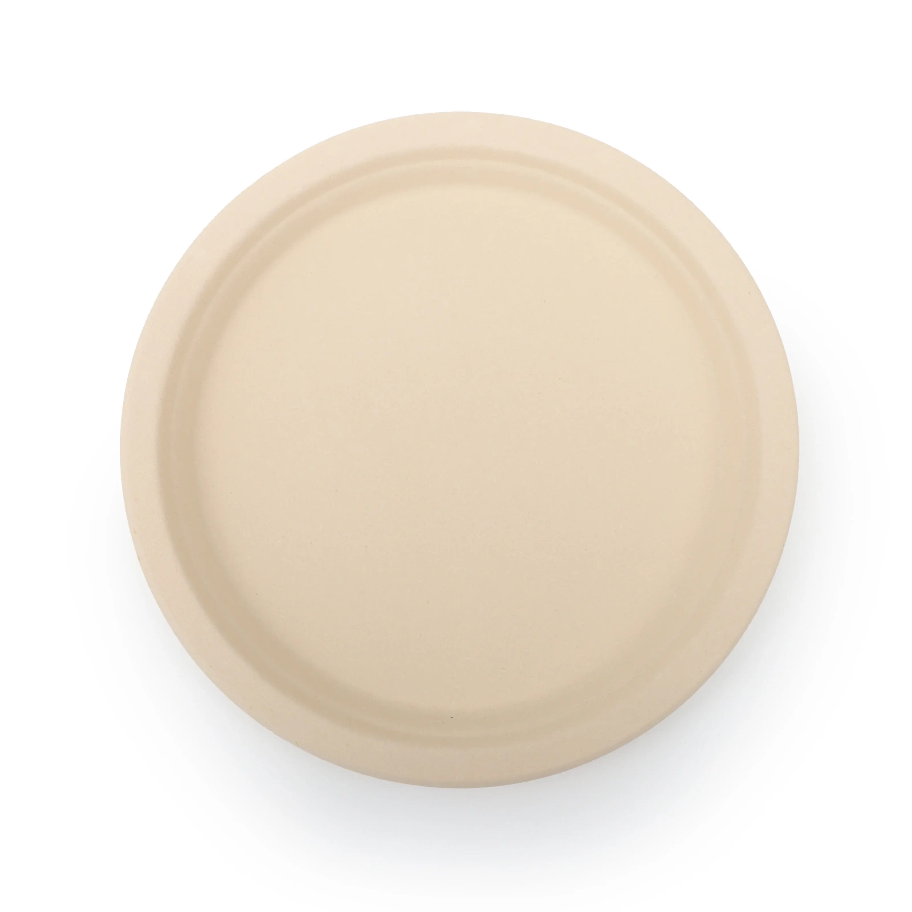 PFAS Free Factory Wholesale disposable fast food container box compostable bamboo pulp paper pizza plate with 1 or 3 partition