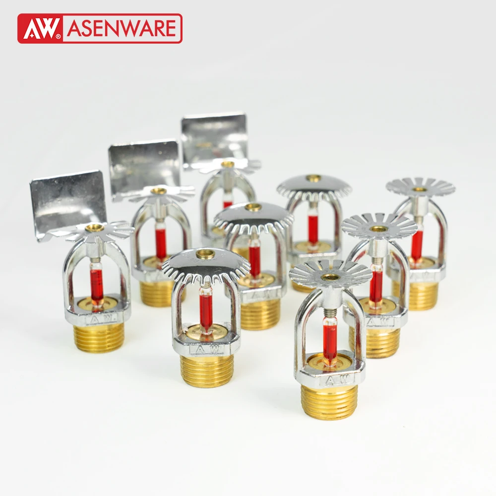 factory price fire fighting sprinkler 68 degree upright fire sprinkler head price chrome upright
